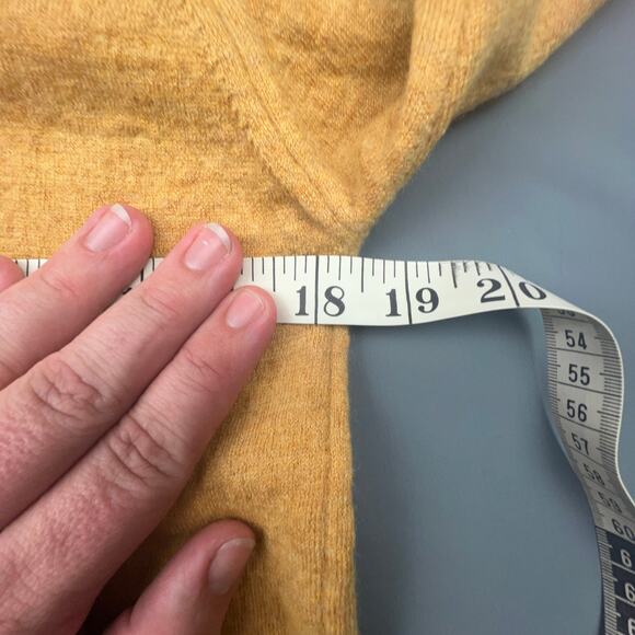 Toscano Lambswool Sweater Italy | Tan Blue Quarter Zip | Fits S/M - Picture 8 of 10